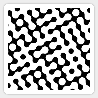 Abstract Art Black and white Sticker